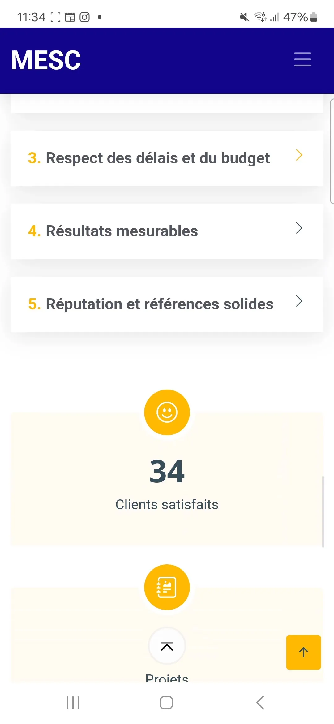 MESC — key figures on mobile